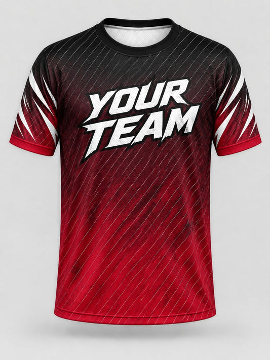 Crimson Fade custom cornhole jersey - front view