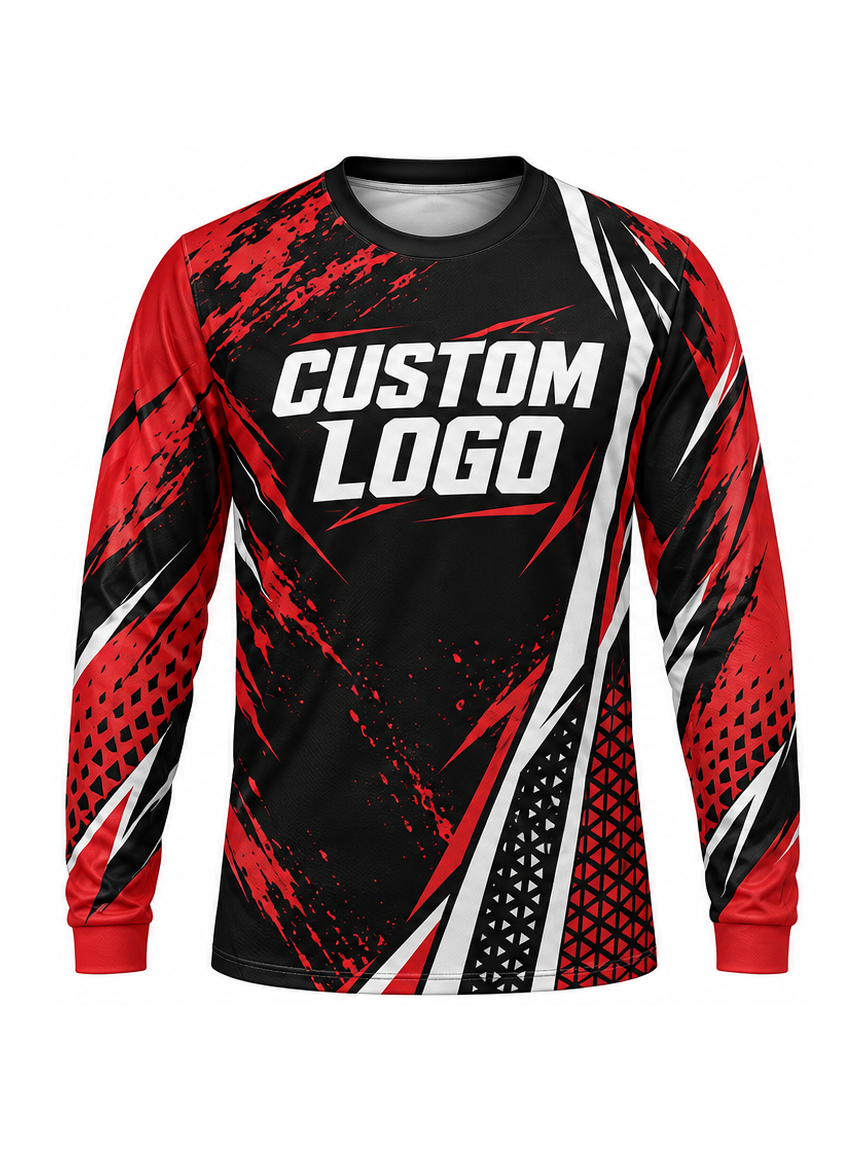 Scarlet Rail Apex custom Motocross team shirt - front logo preview