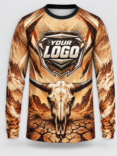 Front of the jersey with the placeholder logo area