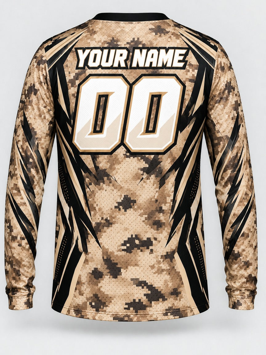 Desert Digital Camo custom motocross jersey - back view