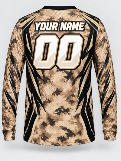 Back of the jersey with the placeholder name and number area