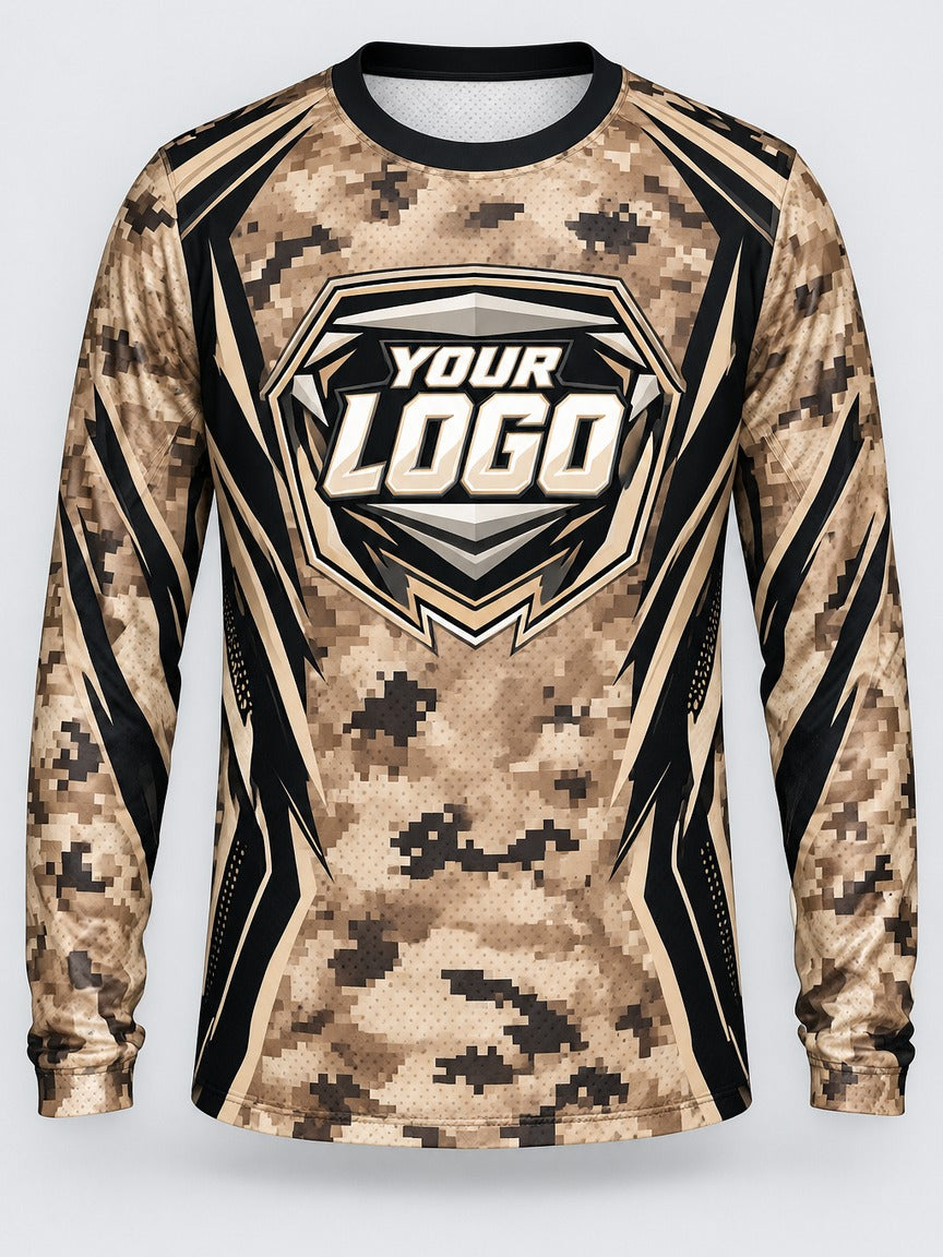 Desert Digital Camo custom motocross jersey - front view