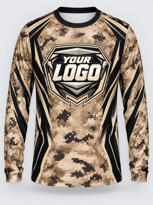 Desert Digital Camo custom motocross jersey - front view