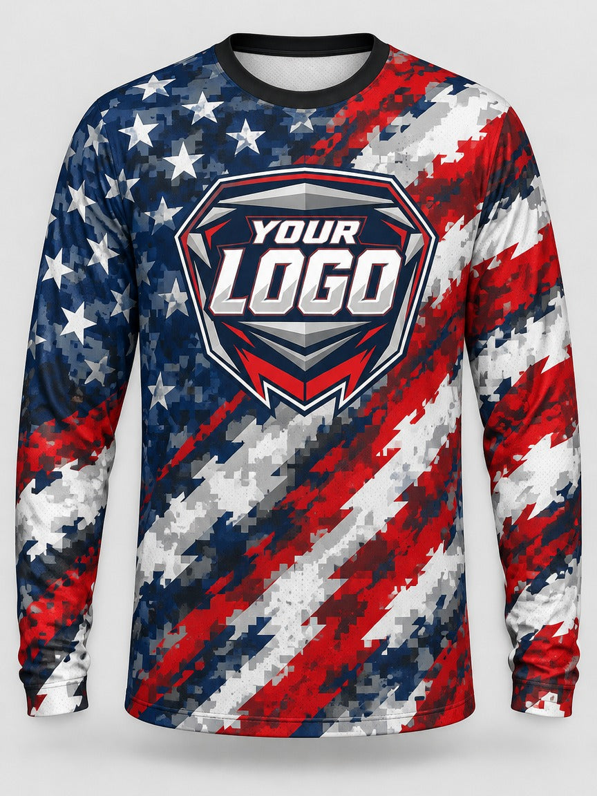 Digital Patriot custom motocross jersey - front view