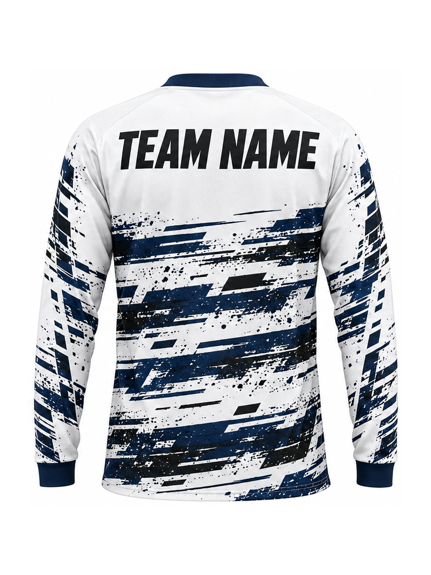 Static Rail Whiteout custom Motocross team shirt - back team name preview