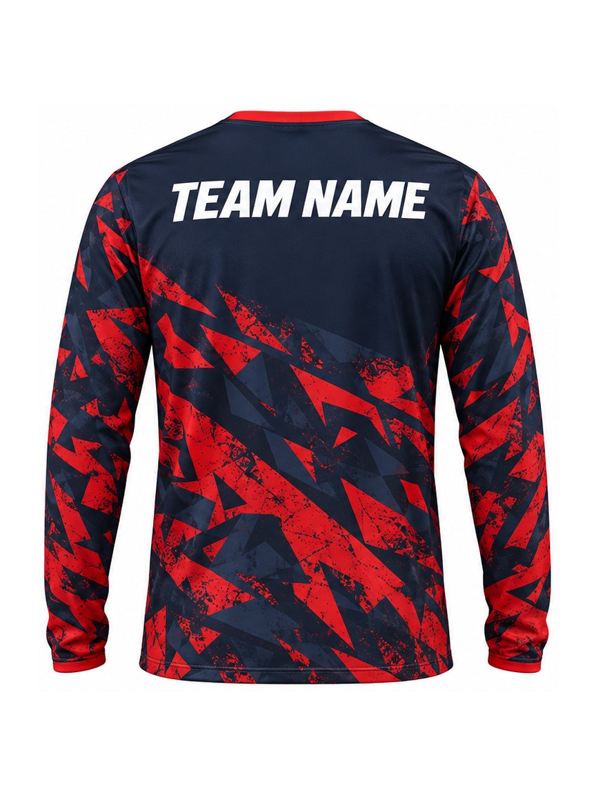 Crimson Terrain Shard custom motocross jersey - back view
