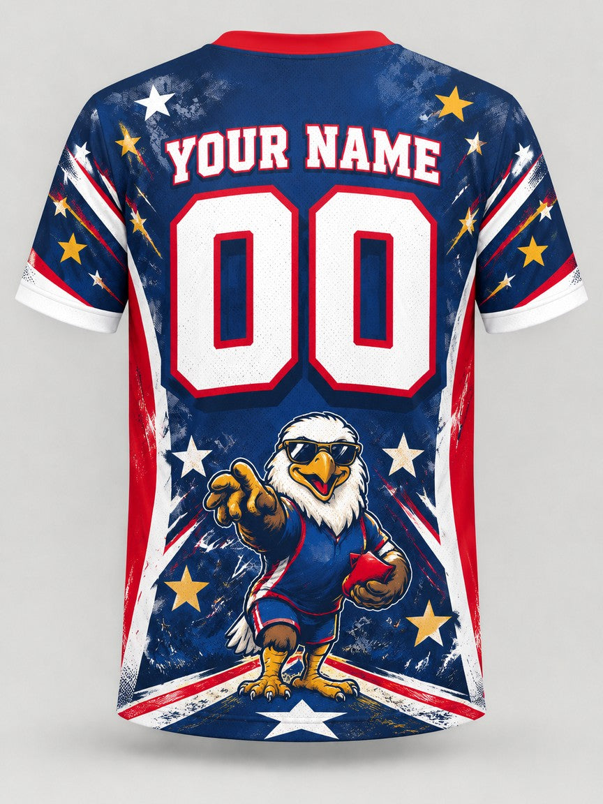 Eagle Toss custom cornhole jersey - back view