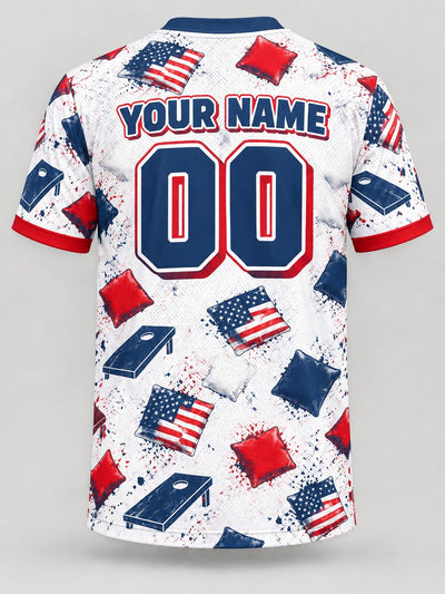 Back of the jersey with the placeholder name and number area