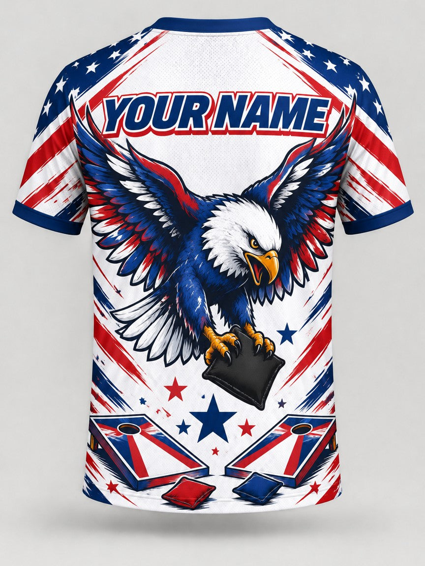 Freedom Flyer custom cornhole jersey - back view