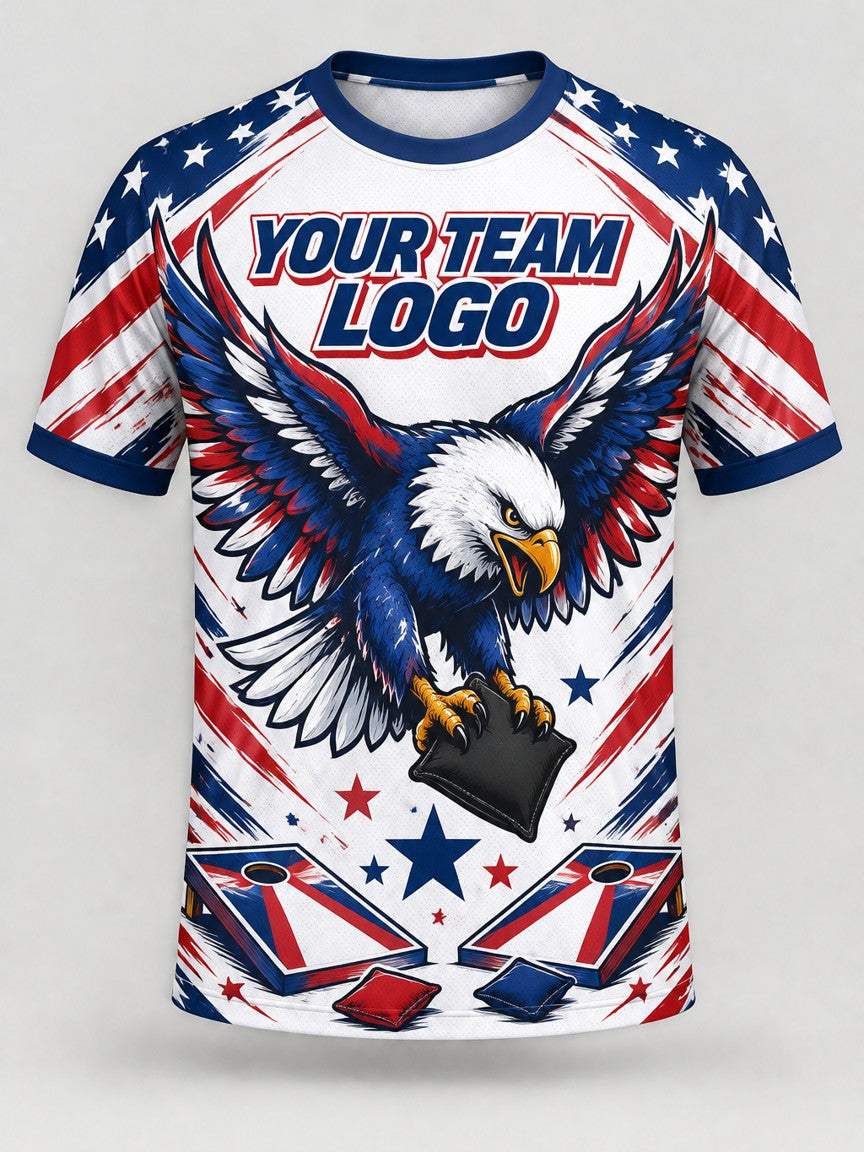 Freedom Flyer custom cornhole jersey - front view
