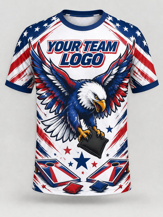 Freedom Flyer custom cornhole jersey - front view