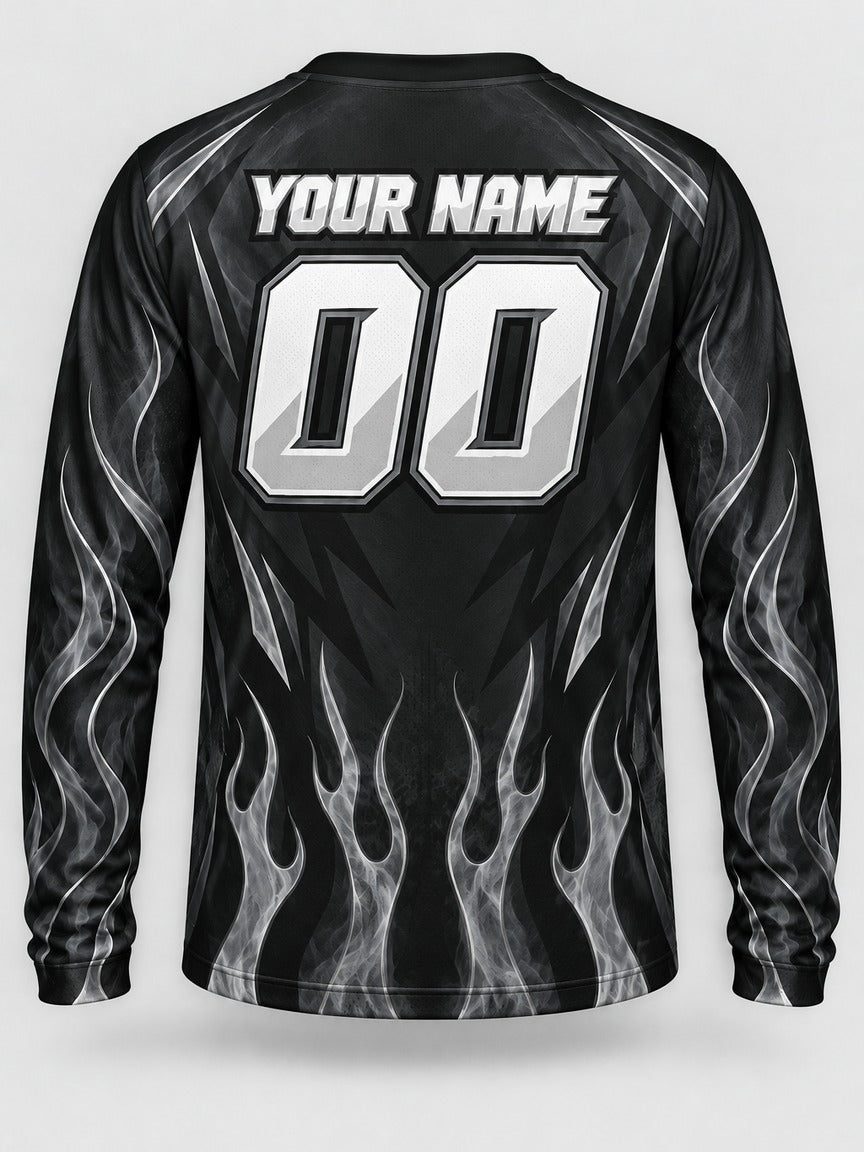 Ghost Flame custom motocross jersey - back view