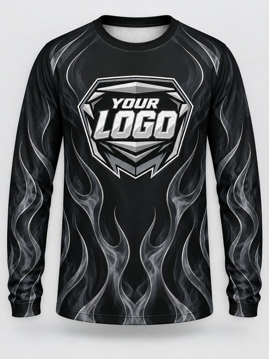 Ghost Flame custom motocross jersey - front view