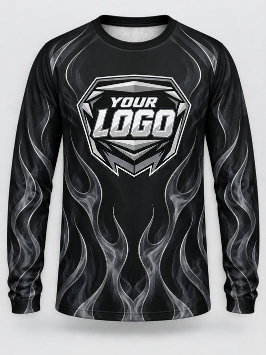 Ghost Flame custom motocross jersey - front view