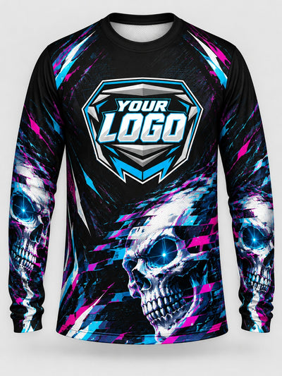Front of the jersey with the placeholder logo area