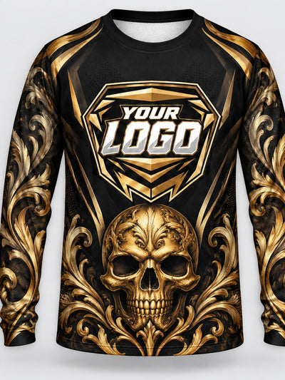 Front of the jersey with the placeholder logo area