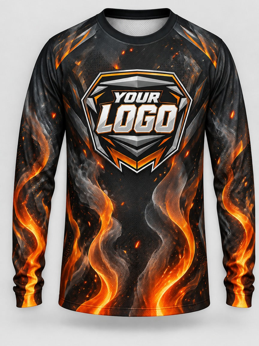 Gunmetal Ember custom motocross jersey - front view