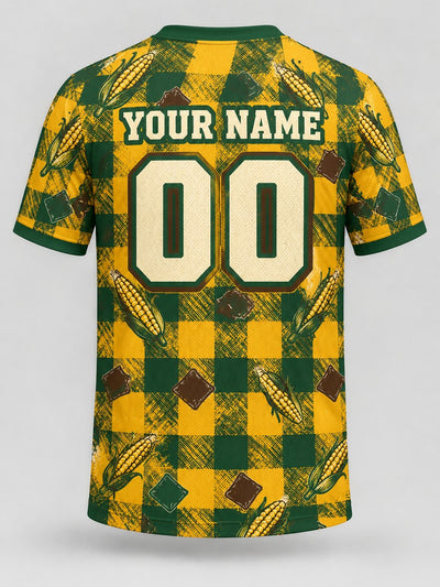 Back of the jersey with the placeholder name and number area