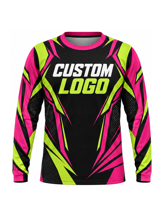Neon Vector custom Motocross team shirt - front logo preview