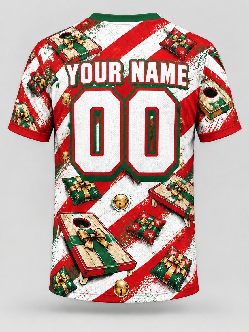 Jingle Bags custom cornhole jersey - back view