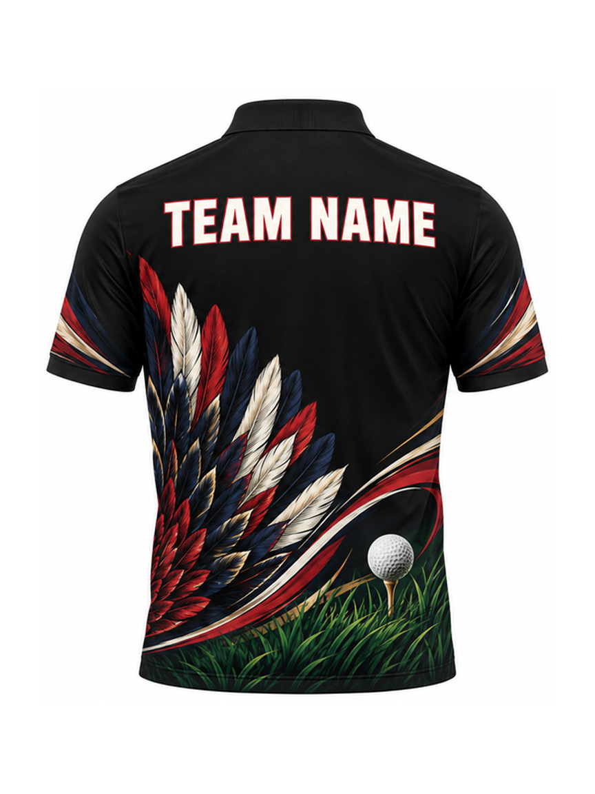 Liberty Eagle Fairway custom Golf team shirt - back team name preview