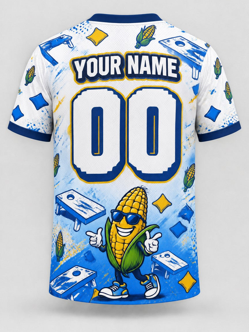 Kernel Cool custom cornhole jersey - back view