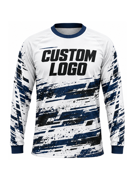 Static Rail Whiteout custom Motocross team shirt - front logo preview