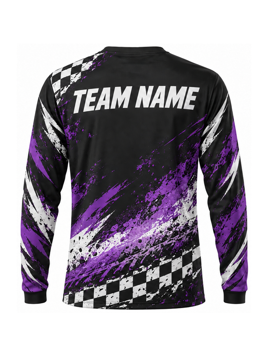 Violet Lift Circuit custom Motocross team shirt - back team name preview