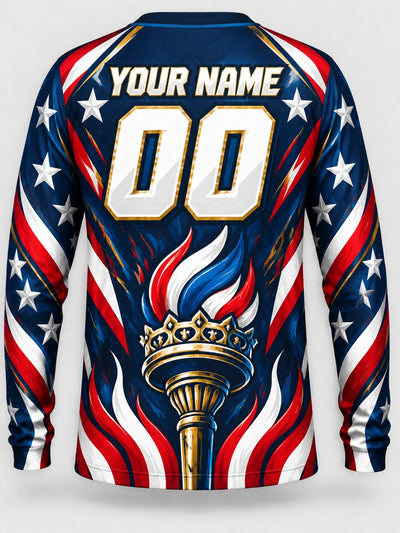 Back of the jersey with the placeholder name and number area