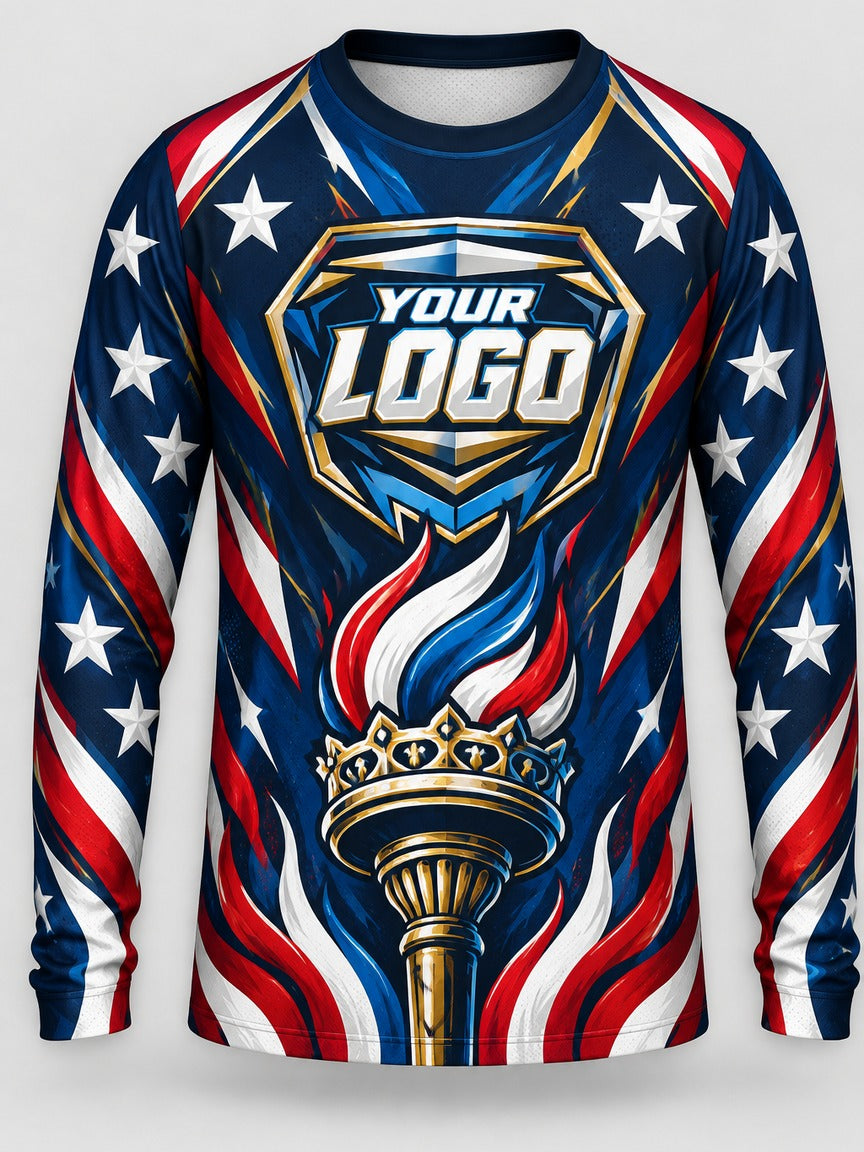 Liberty Torch custom motocross jersey - front view