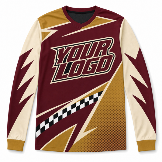Regal Team Jersey, front, colour-blocked BMX race jersey with YOUR LOGO placeholder