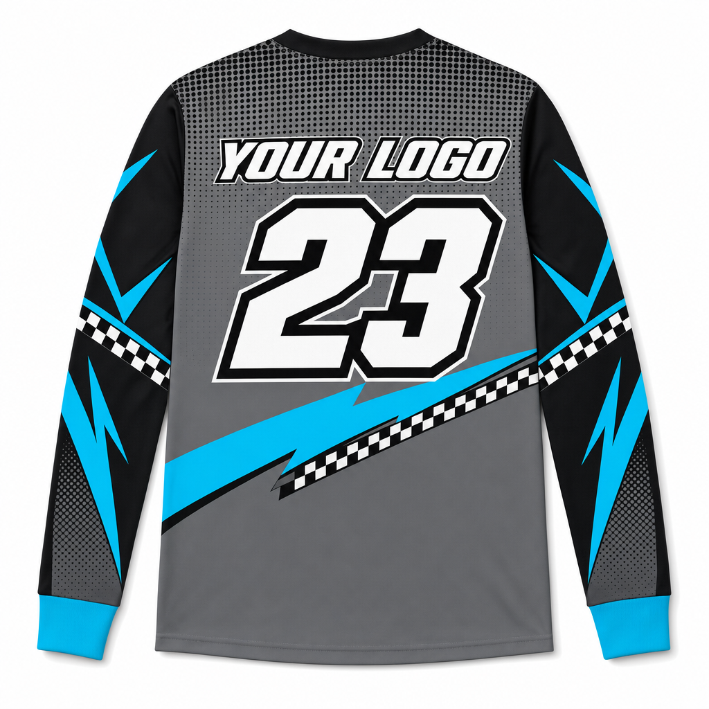 Static Team Jersey, back, showing rider number placement