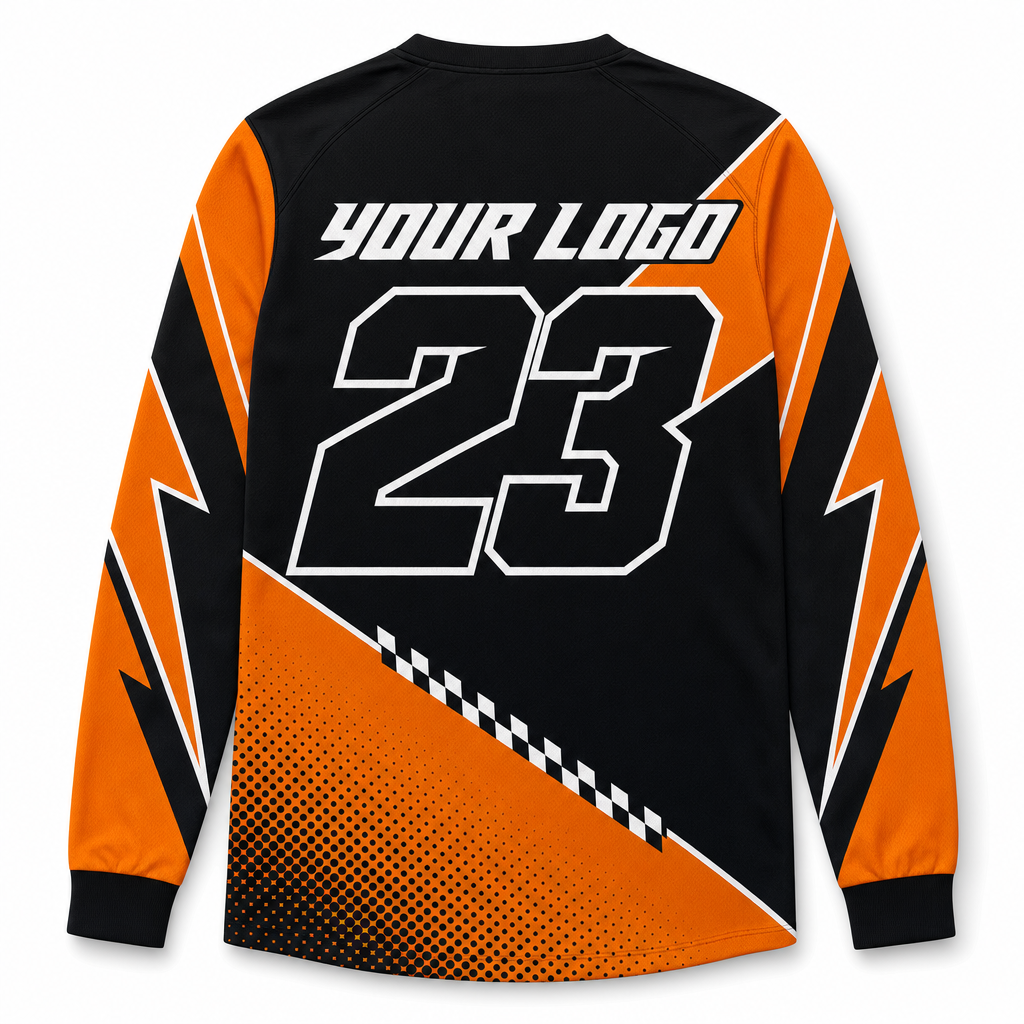 Strike Team Jersey, back, showing rider number placement