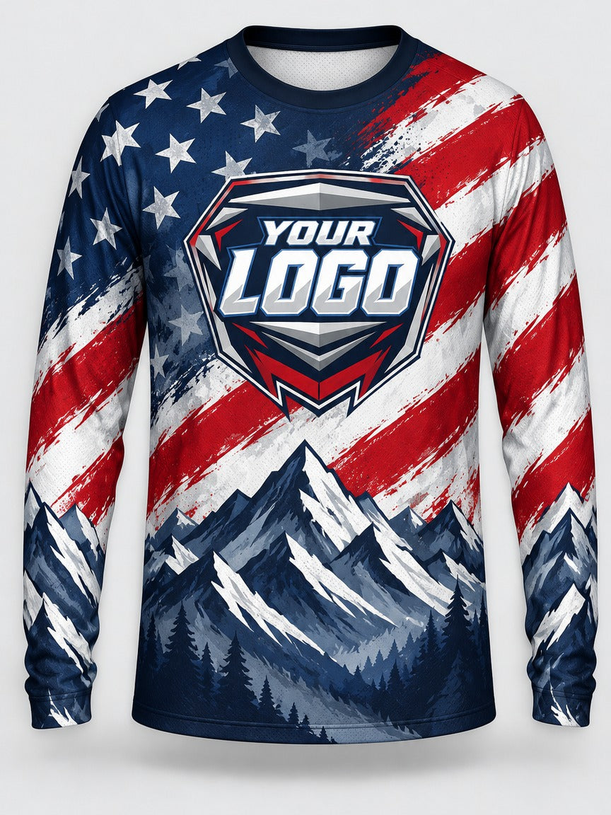 Mountain Flag custom motocross jersey - front view