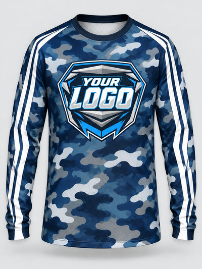 Front of the jersey with the placeholder logo area