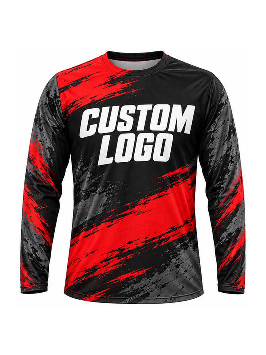 Crimson Brush Rally custom Motocross team shirt - front logo preview