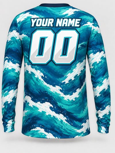 Back of the jersey with the placeholder name and number area