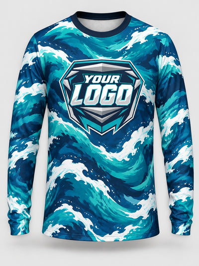 Front of the jersey with the placeholder logo area
