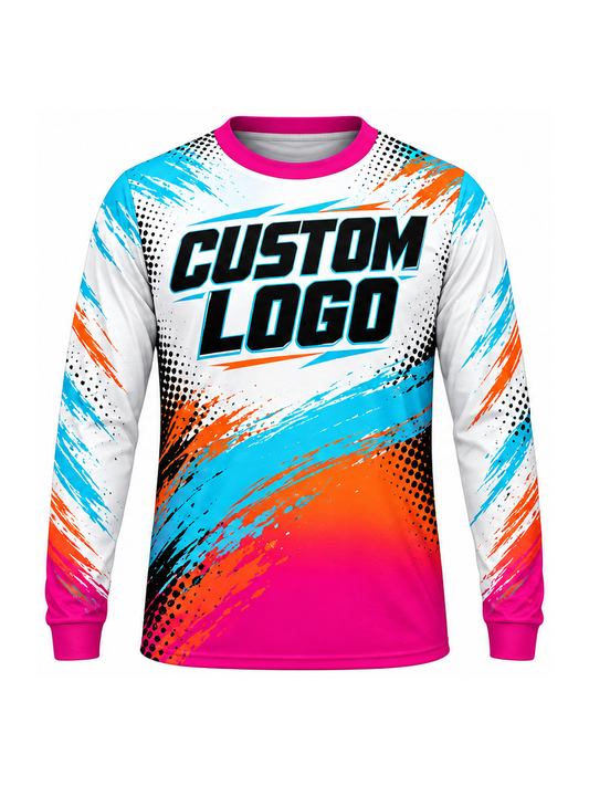 Sunset Sprayline custom Motocross team shirt - front logo preview