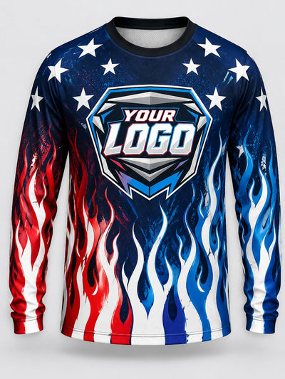 Front of the jersey with the placeholder logo area