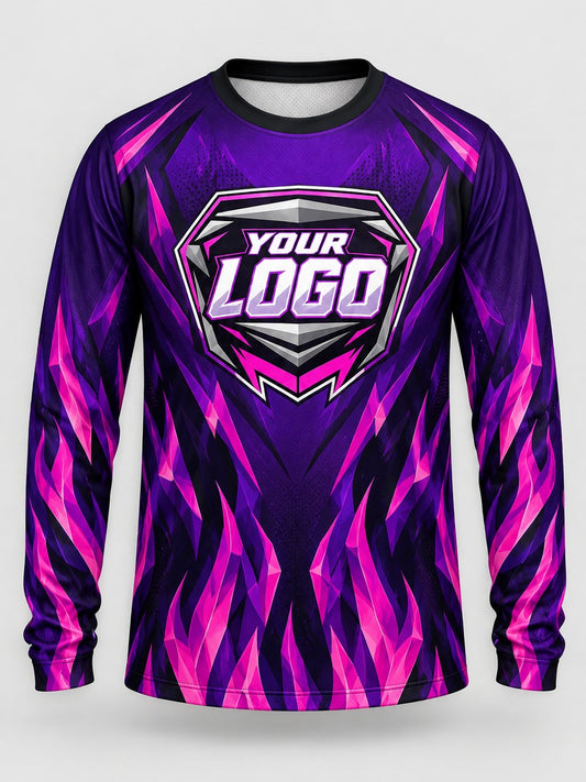 Purple Nitro custom motocross jersey - front view