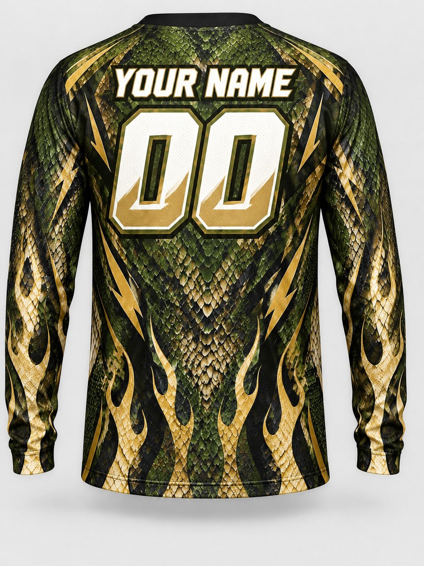 Python Scale custom motocross jersey - back view