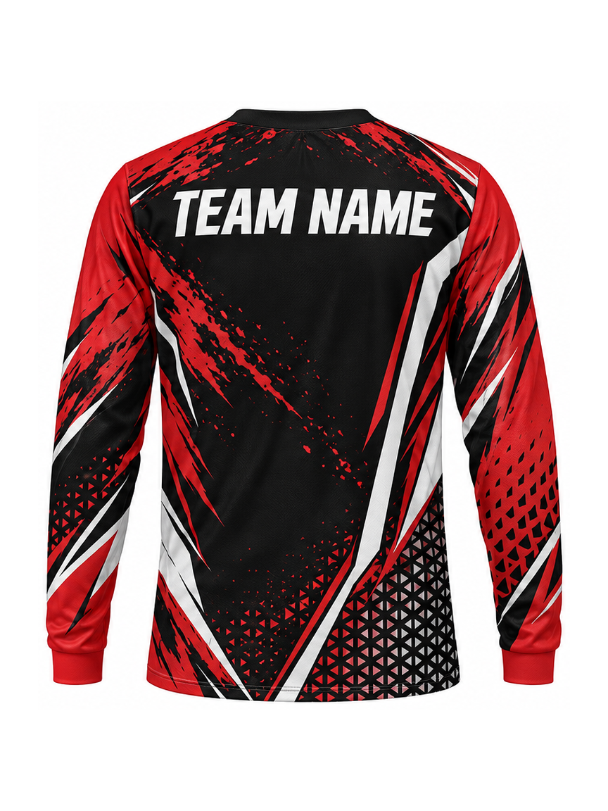 Scarlet Rail Apex custom Motocross team shirt - back team name preview