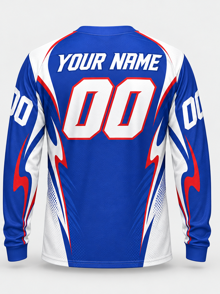 Royal Lightning Custom Dirt Bike Jersey - back view