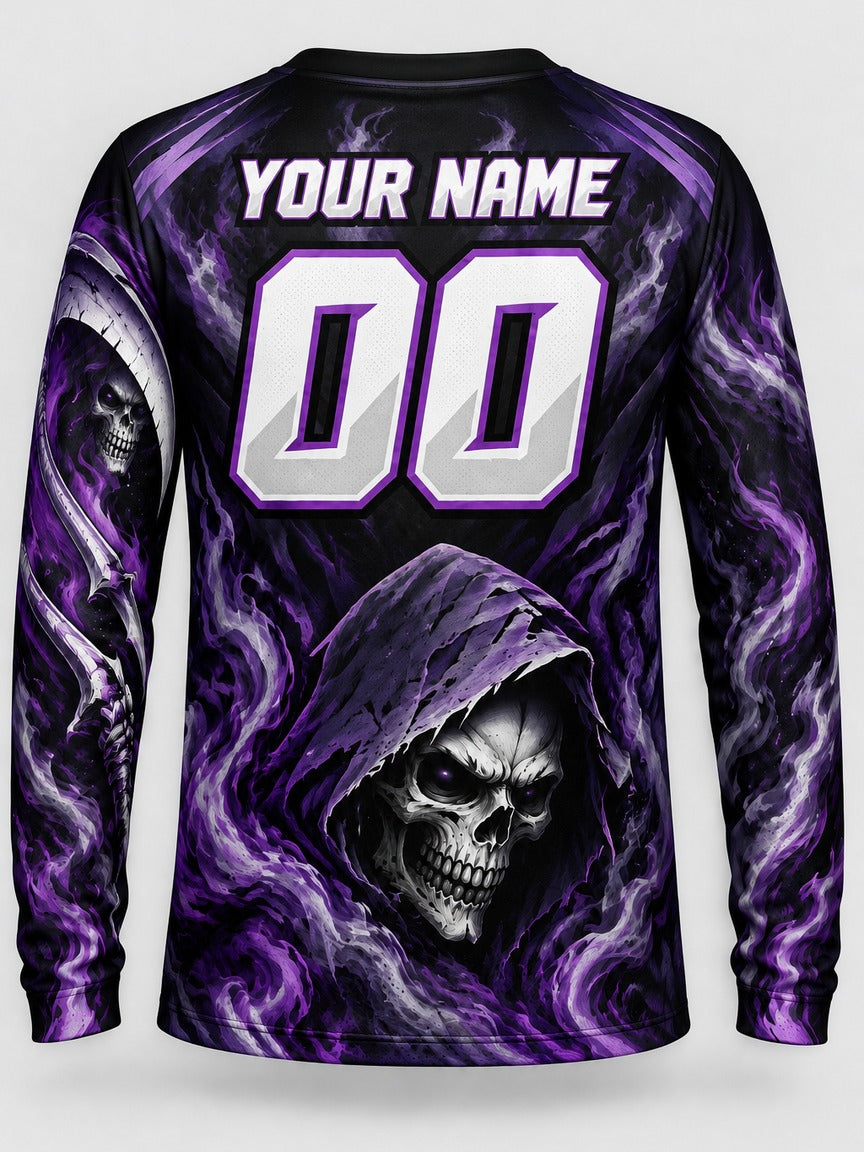 Reaper Skull custom motocross jersey - back view
