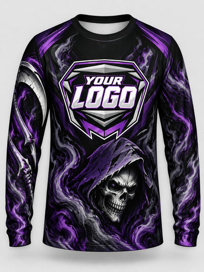 Front of the jersey with the placeholder logo area