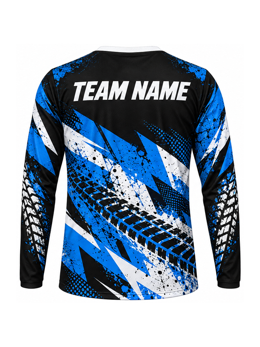 Cobalt Treadfield custom Motocross team shirt - back team name preview