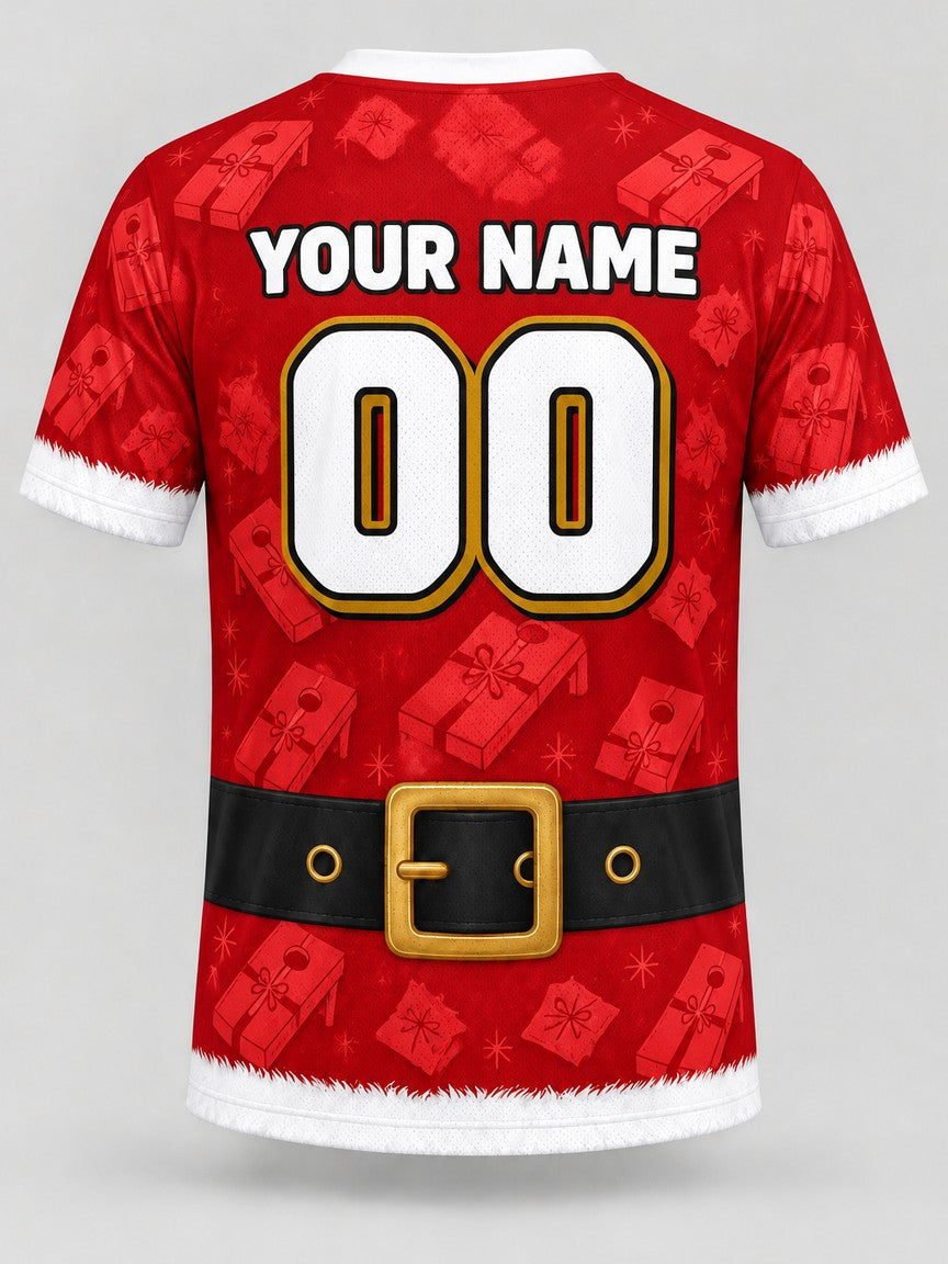 Santa Toss custom cornhole jersey - back view