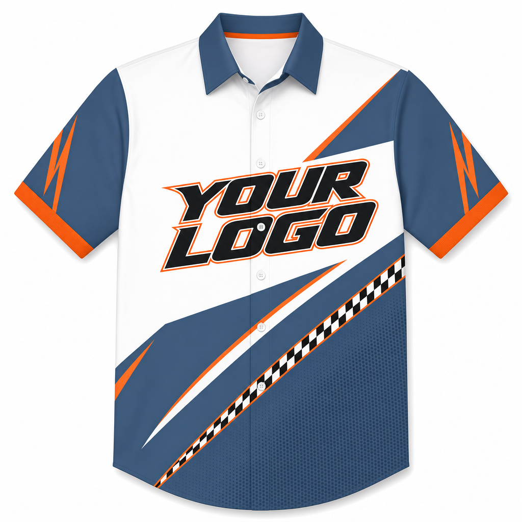 Slate Billiards Shirt, front, colour-blocked with YOUR LOGO placeholder