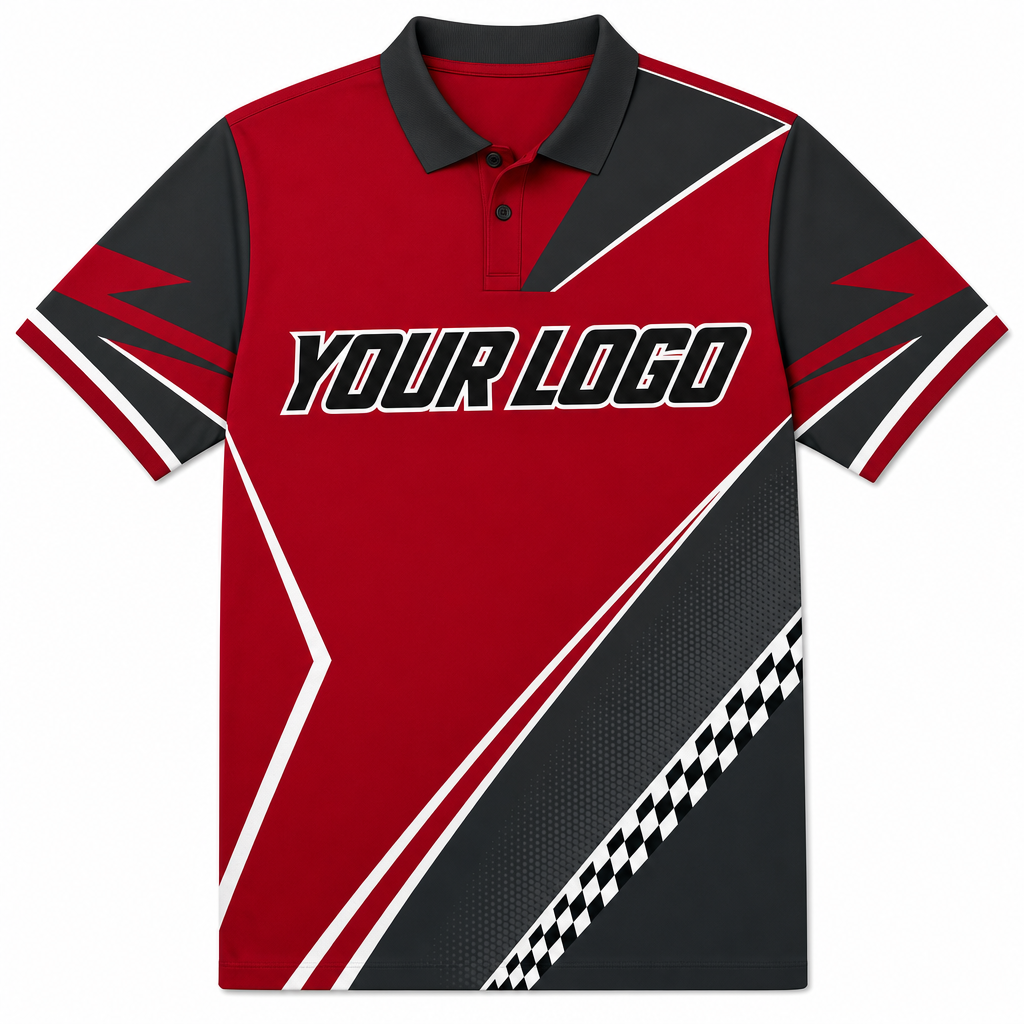 Ruby Golf Shirt, front, colour-blocked with YOUR LOGO placeholder